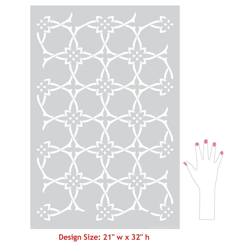 Darby Trellis Wall Stencil