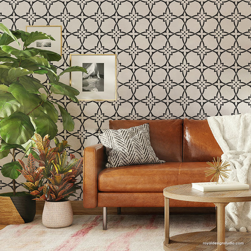 Darby Trellis Wall Stencil
