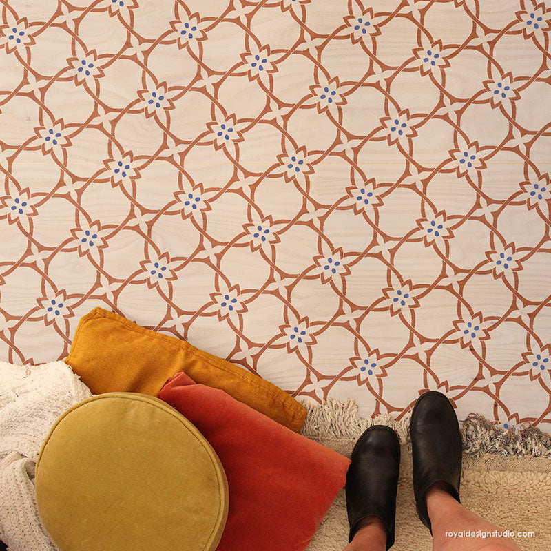 Darby Trellis Wall Stencil