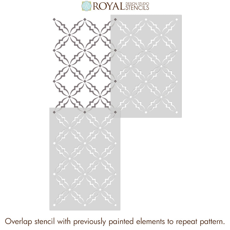 Adeline Trellis Wall Stencil