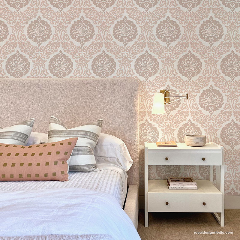 Constance Damask Wall Stencil