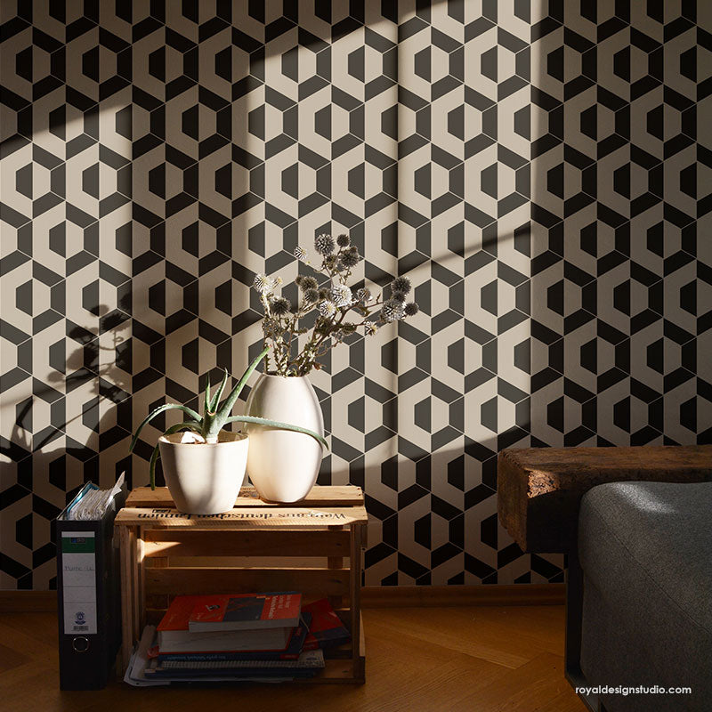 Nexus Modern Allover Wall Stencil