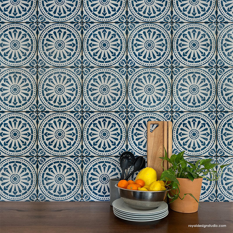 Delicate Tile Stencil
