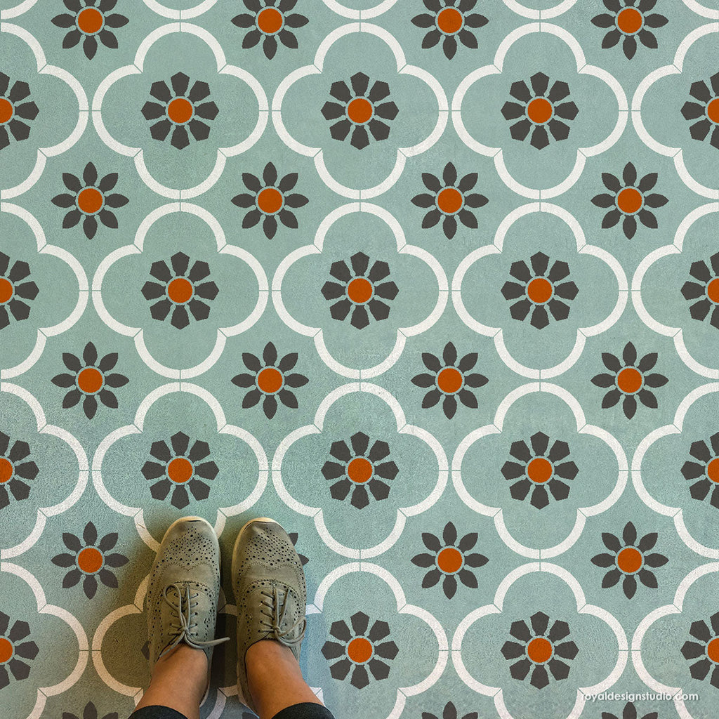 San Miguel Allover Tile Stencil
