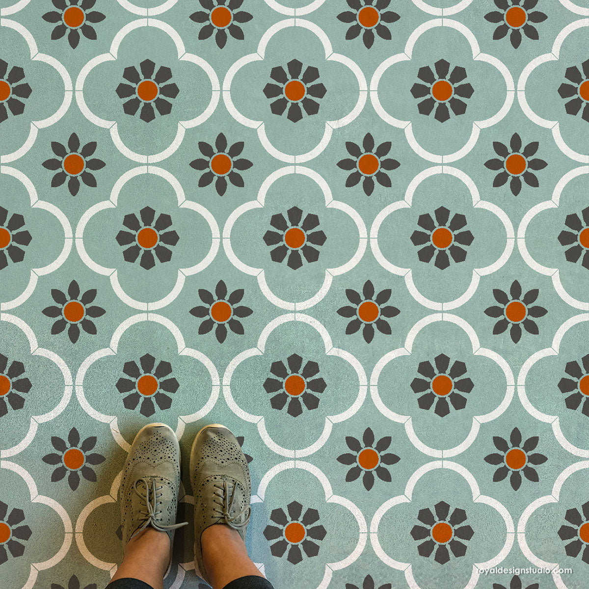 San Miguel Allover Tile Stencil