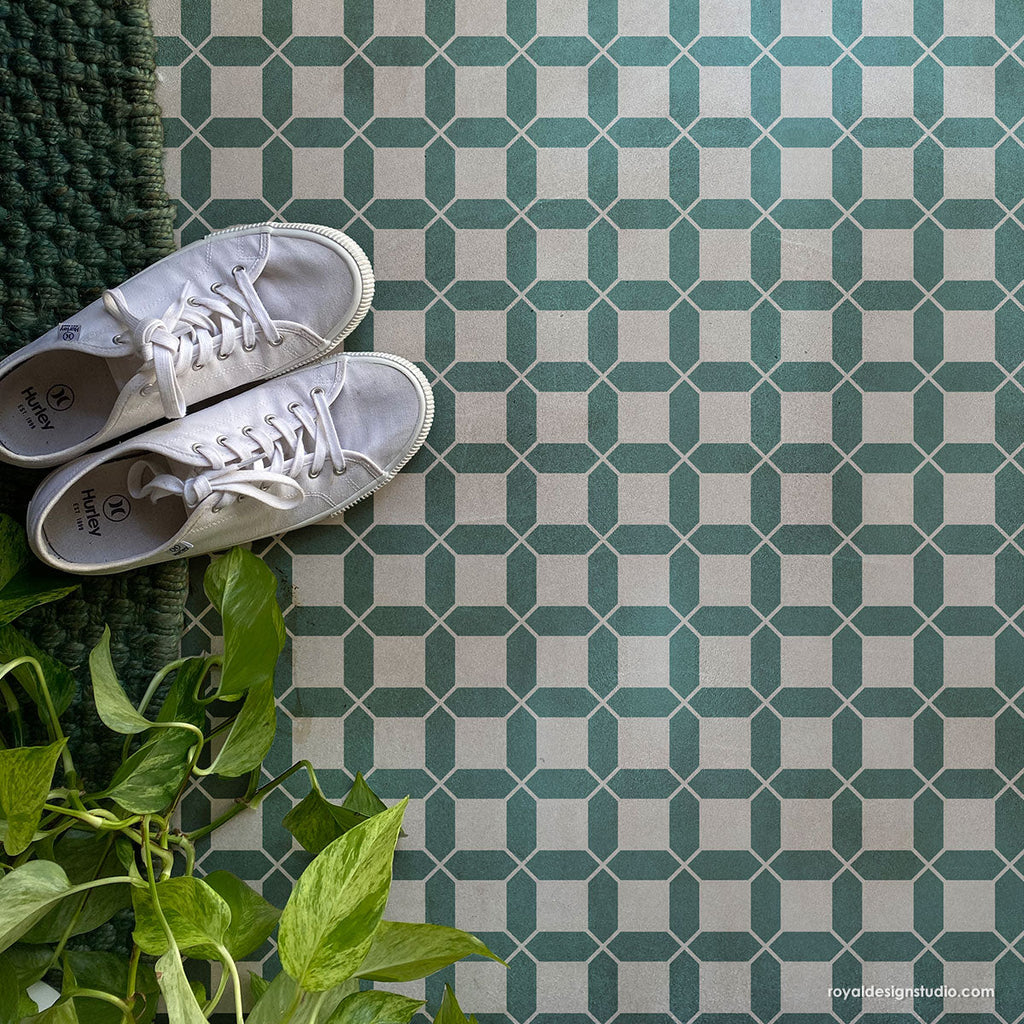 Petite Mosaic Grid Tile Stencil