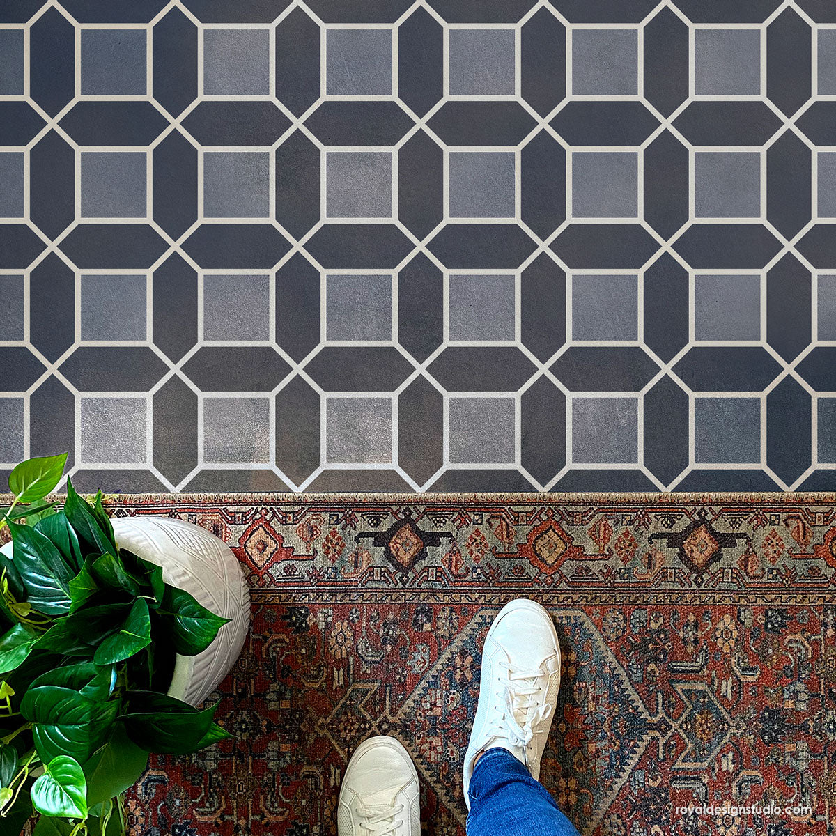 Mosaic Grid Floor Tile