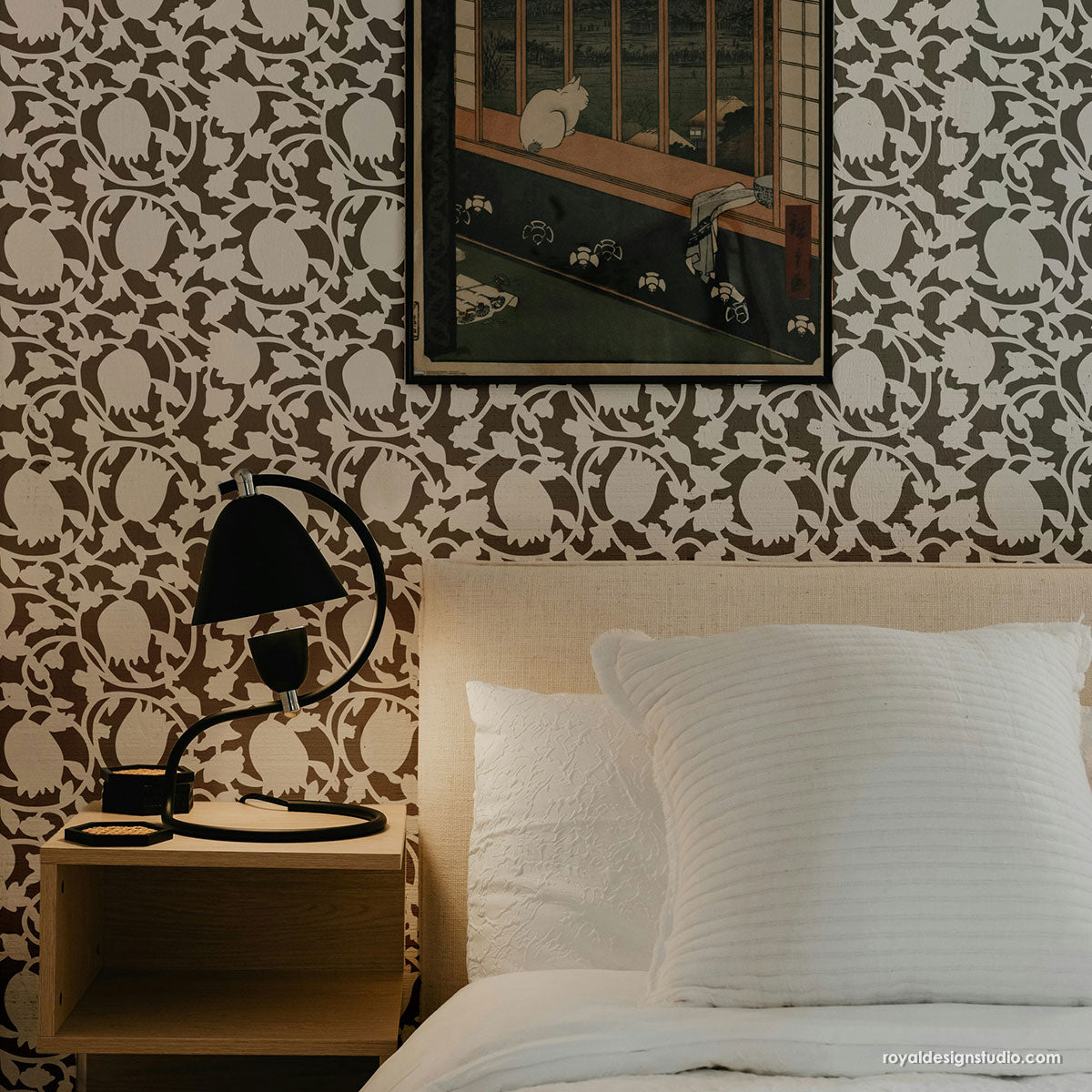 Tulip Block Print Allover Stencil