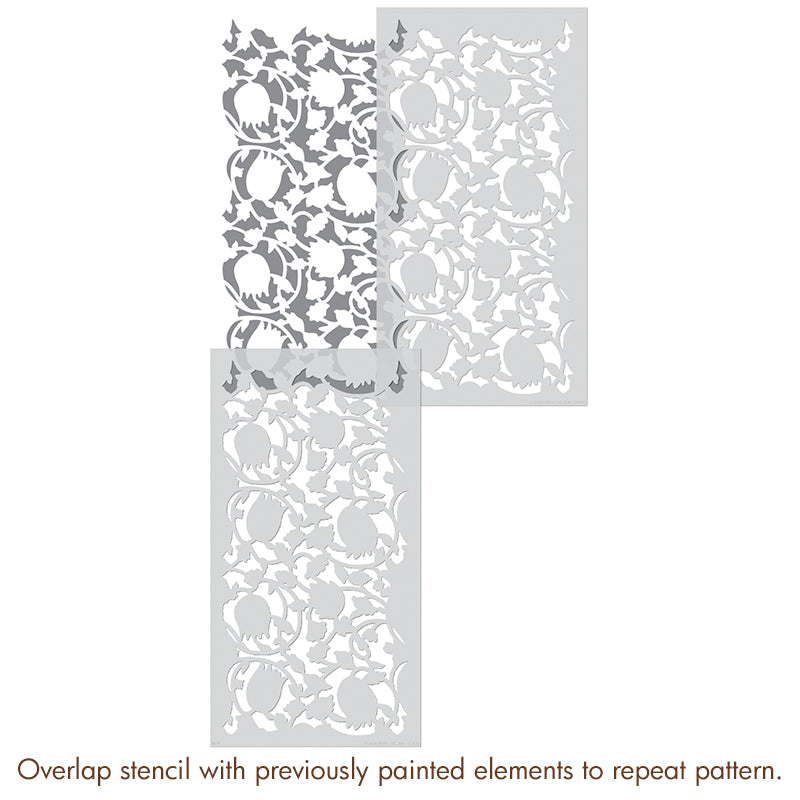 Tulip Block Print Allover Stencil