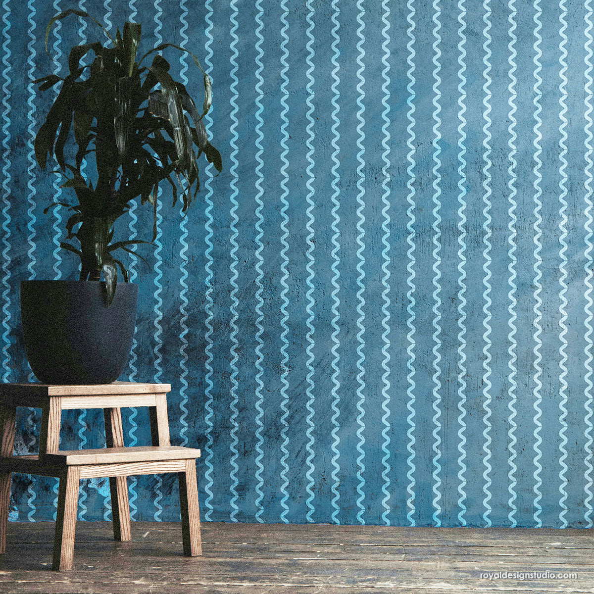 Rick Rack Ribbon Stripe Stencil