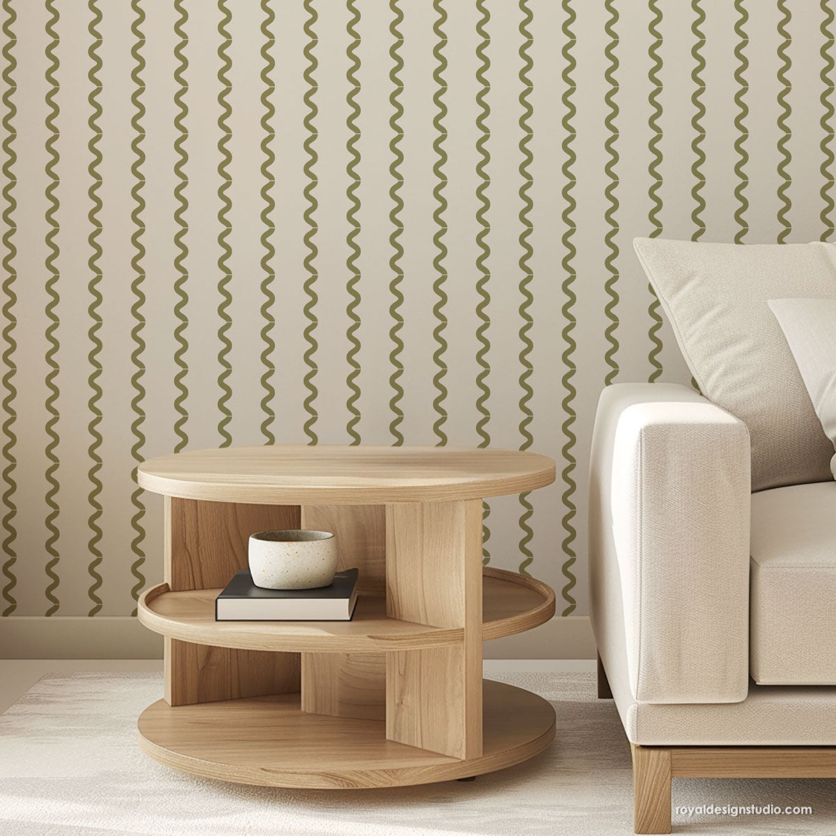 Rick Rack Ribbon Stripe Stencil