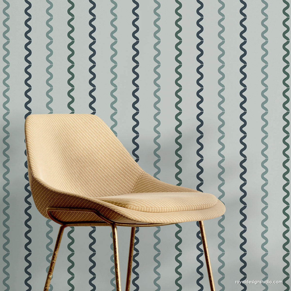 Rick Rack Ribbon Stripe Stencil