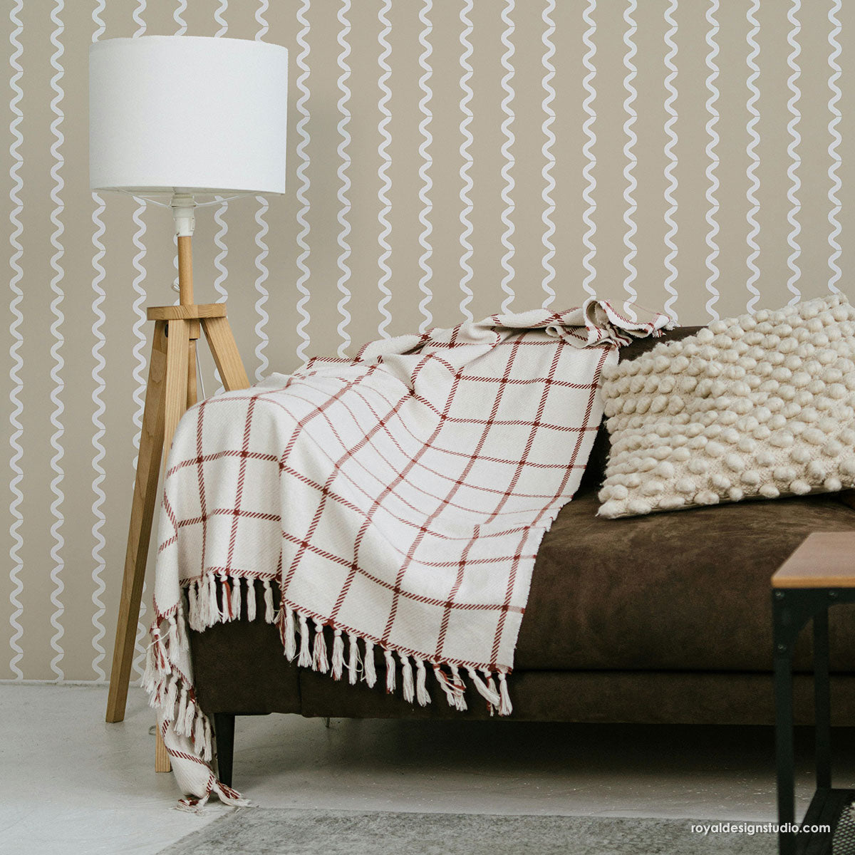 Rick Rack Ribbon Stripe Stencil