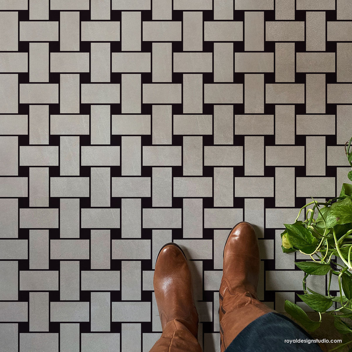 Mosaic Weave Floor and Wall Tile