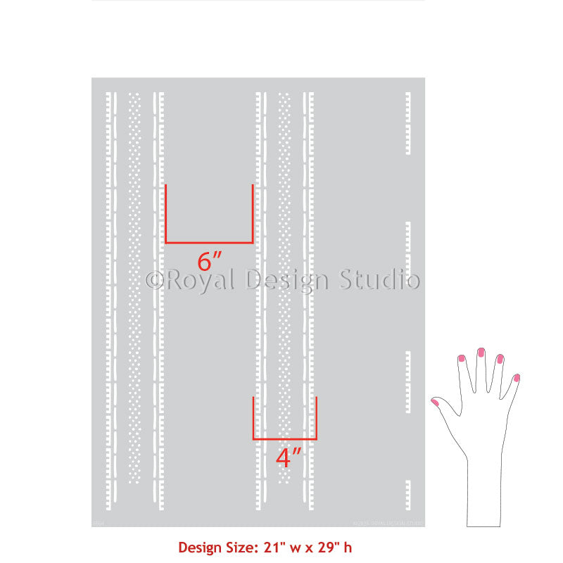 Liam Stripe Wall Stencil