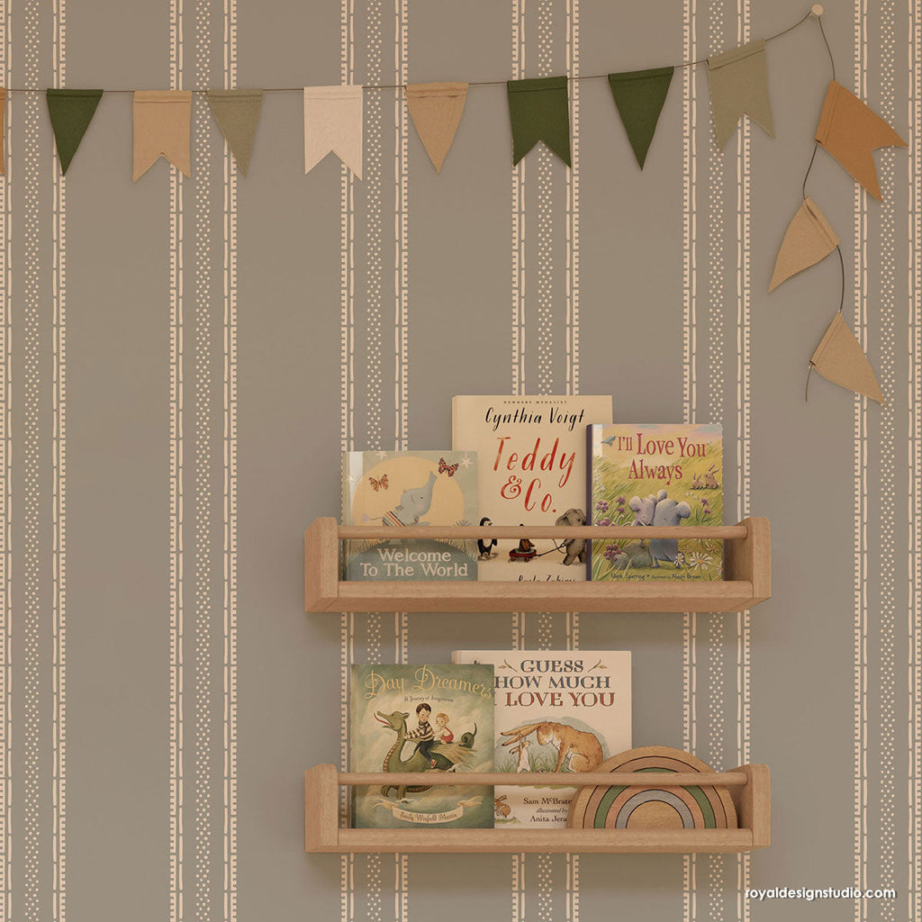 Liam Stripe Wall Stencil