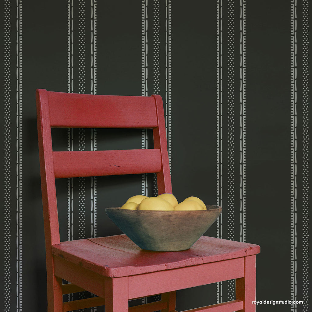 Liam Stripe Wall Stencil