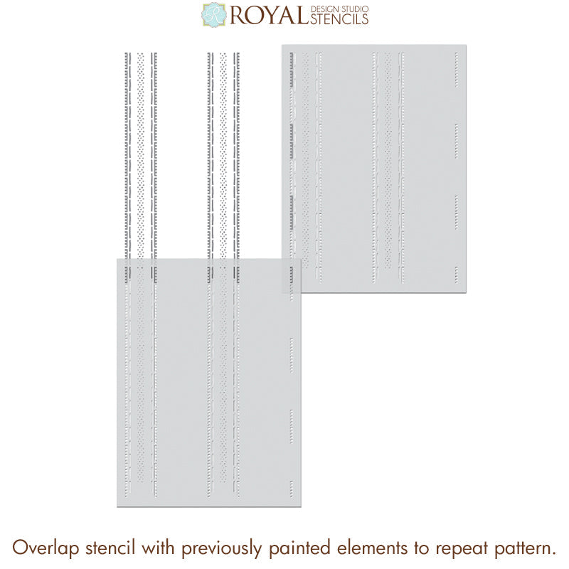 Liam Stripe Wall Stencil