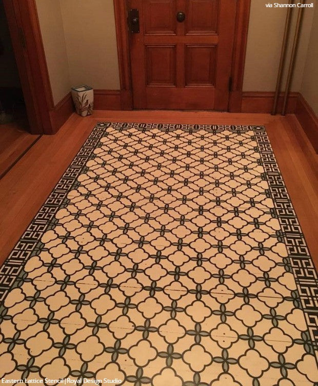 Endless Circles Lattice Moroccan Stencil