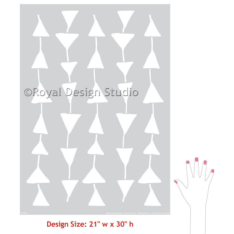 Triangulations Wall Stencil