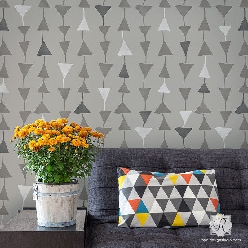 Triangulations Wall Stencil