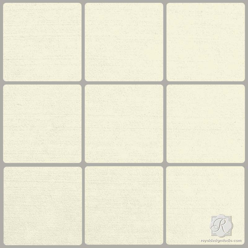 Ceramic Tiles Trompe L'oeil Stencil