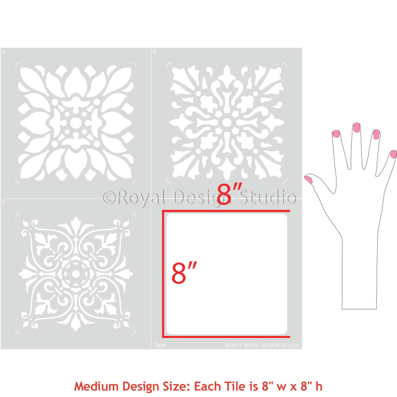 Renaissance Tile Stencils Set A