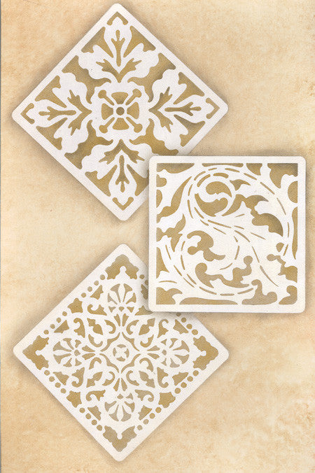 Renaissance Tile Stencils Set B