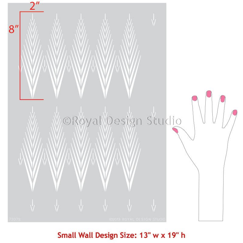 African Plumes Raven + Lily Wall Stencil