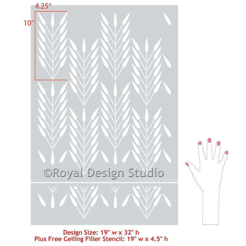 Picaya Quiver Feather Raven + Lily Wall Stencil