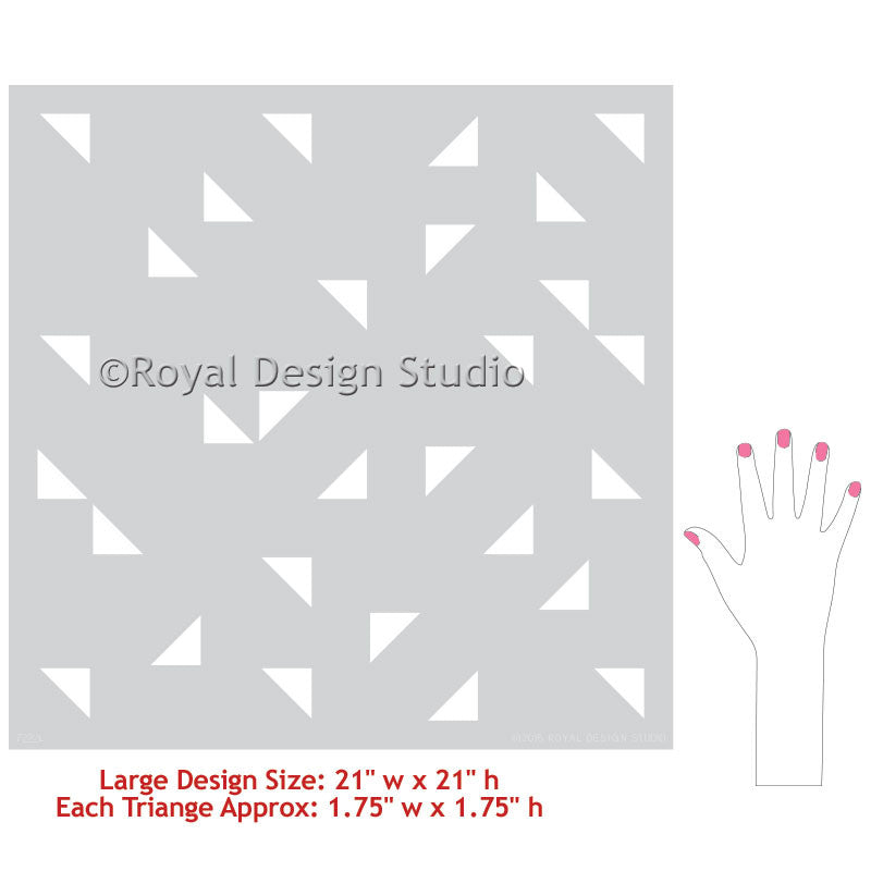 Aztec Triangles Raven + Lily Wall Stencil