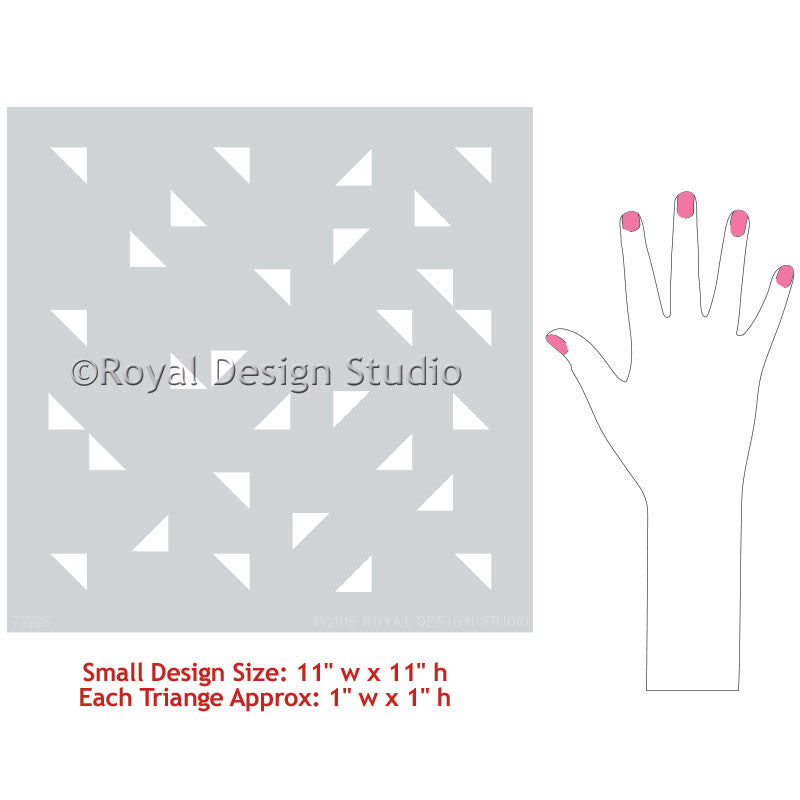 Aztec Triangles Raven + Lily Furniture Stencil