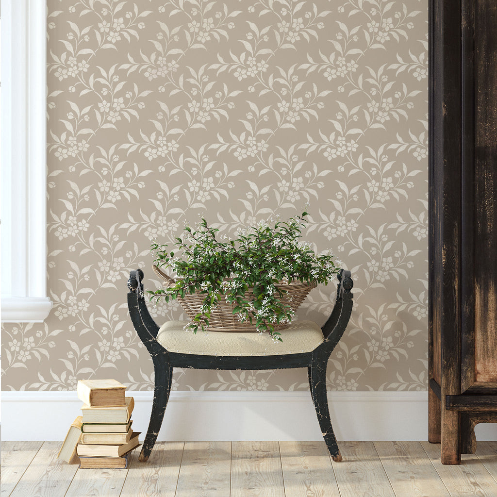 Rachel's Floral Vine Wall Stencil