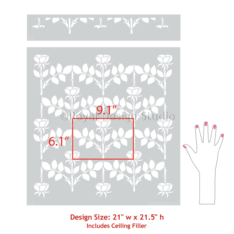 Voysey Briar Rose Art Nouveau Stencil