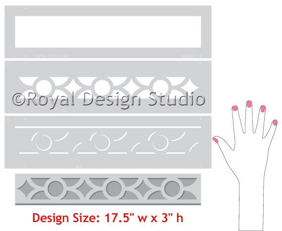 Chippendale Molding Furniture Stencil