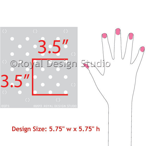 Polka Party Furniture Stencil