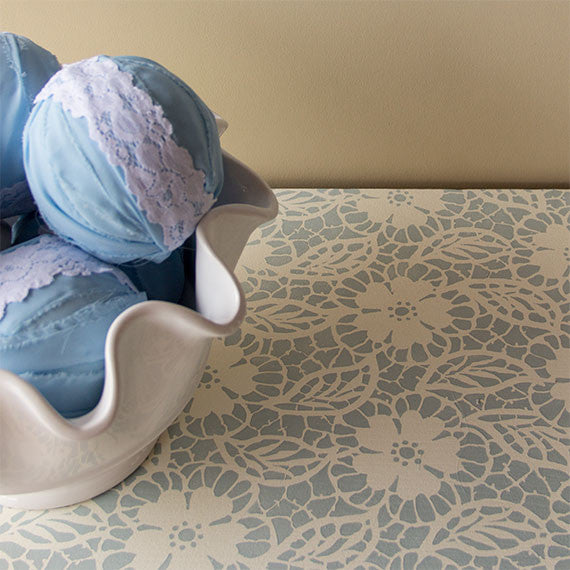 Fleur de Lace Furniture Stencil