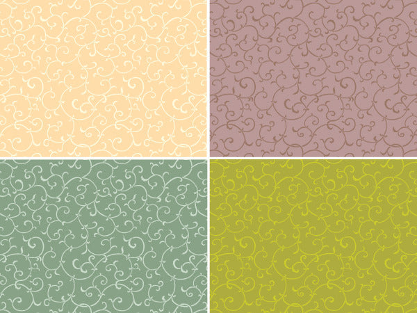 Oriental Vine Allover Wall Stencil