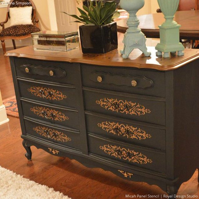 Micah Classic Panel & Furniture Stencil