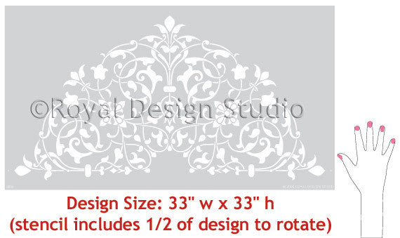 Arabesque Ceiling Medallion Stencil
