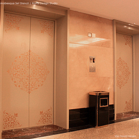 Arabesque Ceiling Medallion Stencil