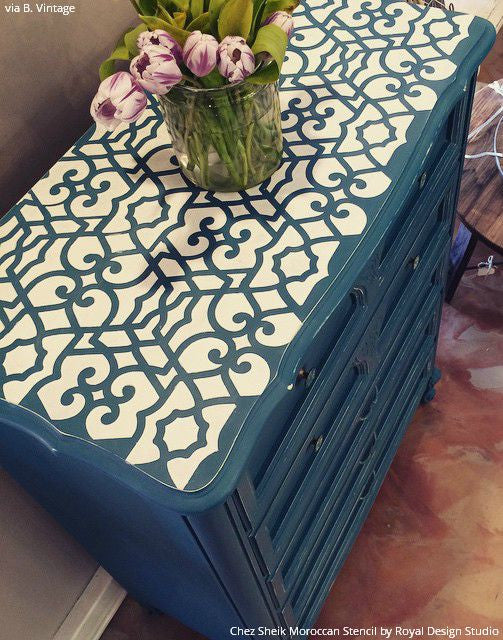 Chez Sheik Moroccan Furniture Stencil