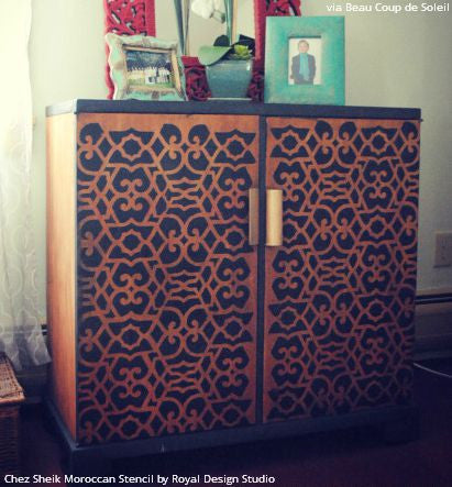 Chez Sheik Moroccan Furniture Stencil