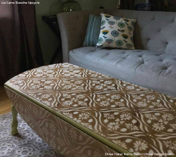 Chloe Floral Trellis Furniture Stencil
