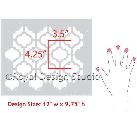 Casbah Trellis Moroccan Furniture Stencil