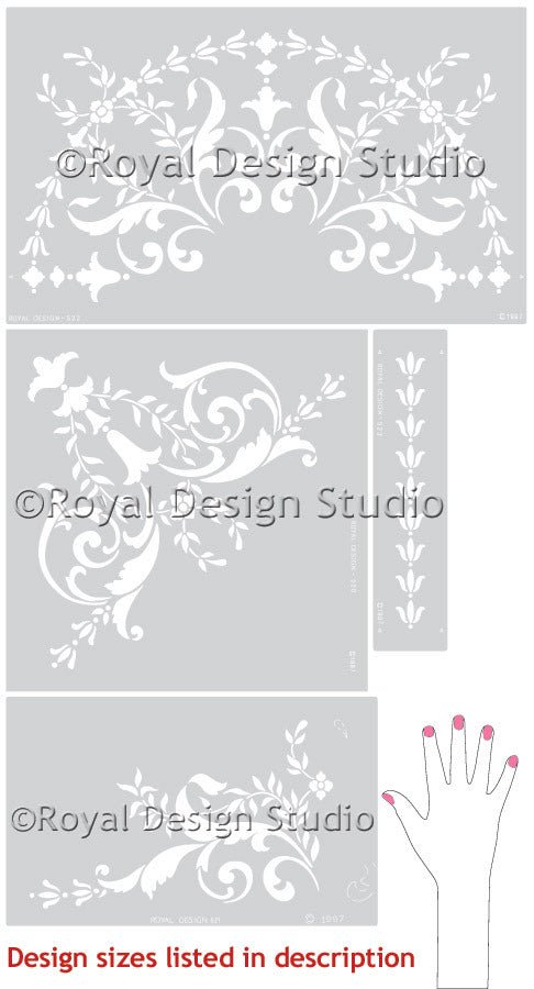 19th Century Ceiling Stencil Set