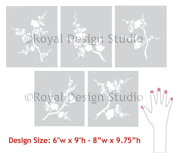 Cherry Blossoms Stencil