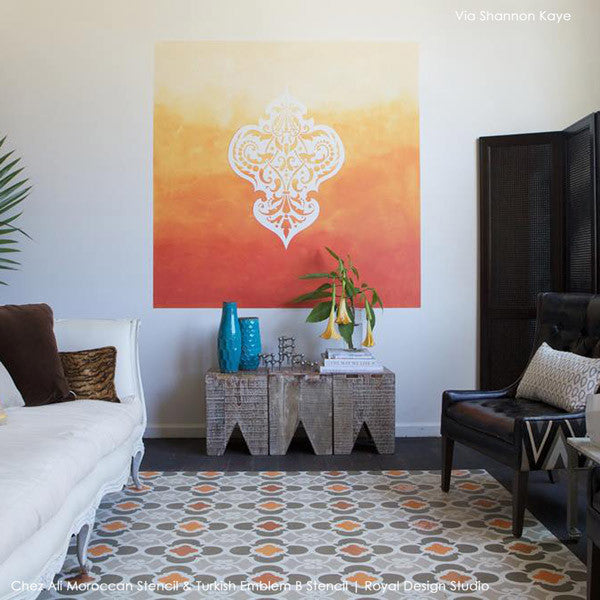 Chez Ali Moroccan Wall Stencil