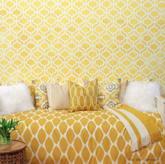 Casbah Trellis Moroccan Wall Stencil