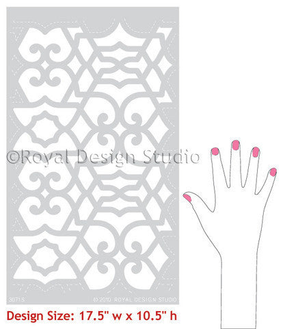 Chez Sheik Moroccan Furniture Stencil